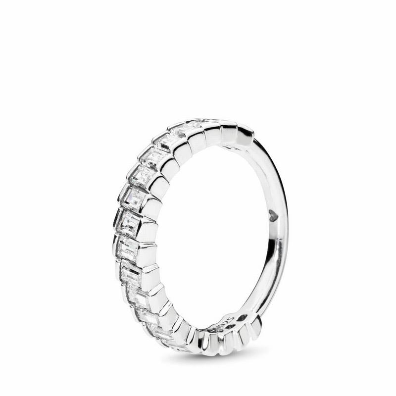 Pandora Glacial Beauty Stackable Ring - Sterling Silver/Cubic Zirconia - Canada | KZ2652IR